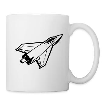 Kampfjet - Tasse - Weiß - Rechts