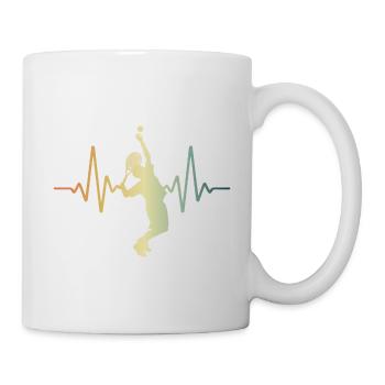 Heartbeat Joueur de tennis Tennis ECG Pulse - Mug blanc - blanc - Droite