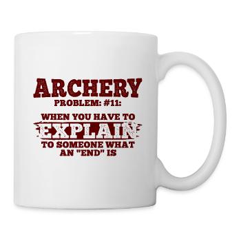 Bogenschießen Archery - Tasse - Weiß - Rechts