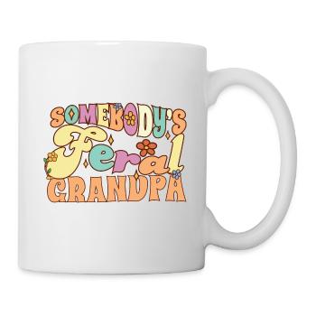 Somebody's Feral Grandpa Funny Family Grandfather - Mug - white - Right