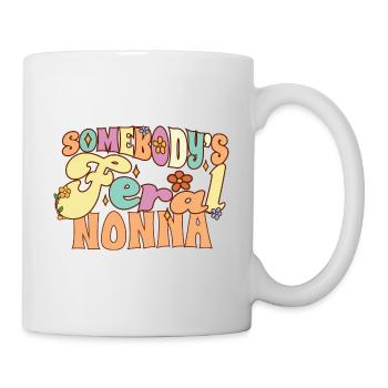 Somebody's Feral Nonna Italian Grandma Funny - Mug - white - Right