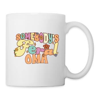 Quelqu’un Feral Oma Grand-mère allemande drôle - Mug blanc - blanc - Droite