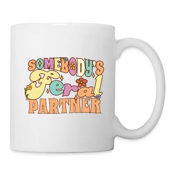 Le partenaire sauvage de quelqu’un mari femme jeu de mots familial - Mug blanc - blanc - Droite