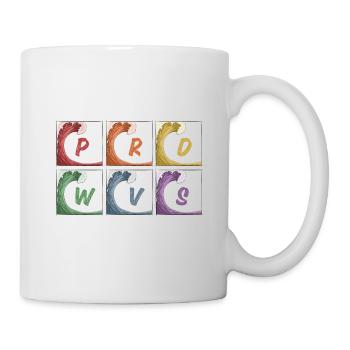 LGBTQ+ Rainbow Gay Pride Waves Surf PRD WVS - Mug - white - Right