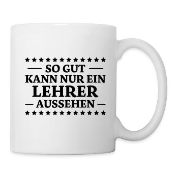 Lehrer Spruch Unterricht Lustiges Lehrer Geschenk - Tasse - Weiß - Rechts