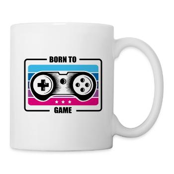 Born to game in schwarz - Tasse - Weiß - Rechts