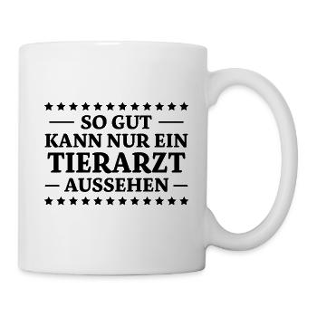 Tierarzt Spruch Beruf Lustiges Tierarzt Geschenk - Tasse - Weiß - Rechts