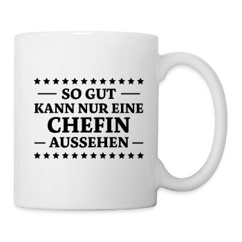 Chefin Spruch Familie Beruf Lustig Chefin Geschenk - Tasse - Weiß - Rechts