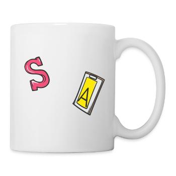 Ich bin nur am Reden - Tasse - Weiß - Rechts