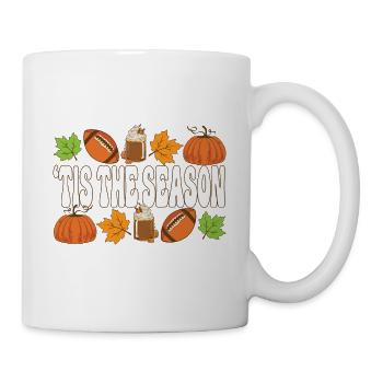 Tis The Season Happy Thanksgiving Football - Tasse - Weiß - Rechts