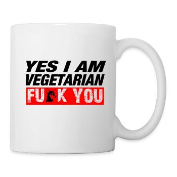 Yes i am a veggie - Tasse - Weiß - Rechts