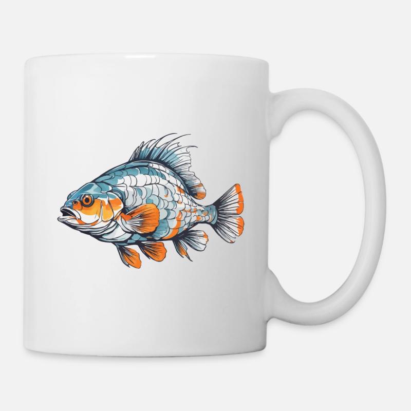Conception esthétique de pêcheur pêcheur - Mug blanc - blanc