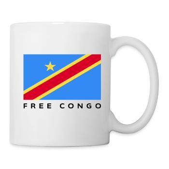 Free Congo Flag: Unterstütze die kongolesische Freiheit - Tasse - Weiß - Rechts