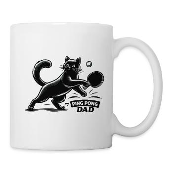 Table Tennis Katze Pingpong Black Cat Dad Outfit - Mug blanc - blanc - Droite