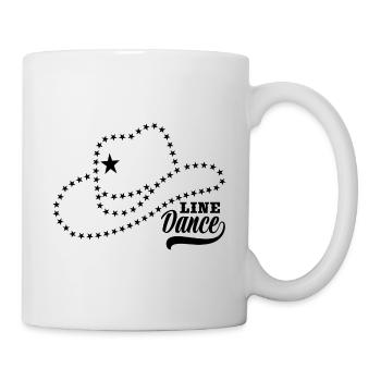 Linedance Linedancing Country Fan - Geschenk - Tasse - Weiß - Rechts