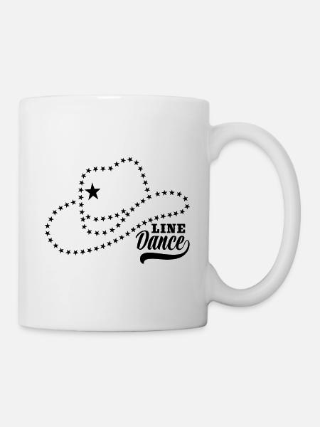 Linedance Linedancing Country Fan - Geschenk - Tasse - Weiß