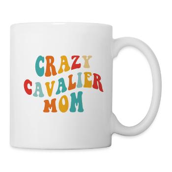 Crazy Cavalier Mom - Geschenk für Frauchen - Tasse - Weiß - Rechts