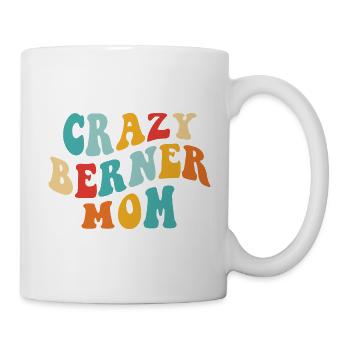 Crazy Berner Mom - Geschenk für Berner Frauchen - Tasse - Weiß - Rechts