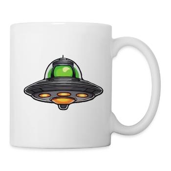 Alien / Vaisseau spatial / OVNI / Zone 51 / Tout / Mars - Mug blanc - blanc - Droite