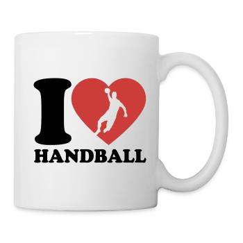 J’aime le handball - Coeur - Hobby - Mug blanc - blanc - Droite
