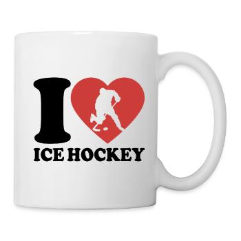 I Love Ice Hockey - Heart - Hobby - Mug - white - Right