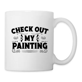 Artiste cool vérifier mon cadeau de peintre de peinture - Mug blanc - blanc - Droite