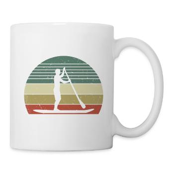 Retro-Paddelsurfen - Tasse - Weiß - Rechts