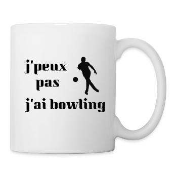 Cadeau J'peux j'ai bowling - Mug blanc - blanc - Droite