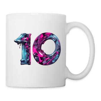 NO. 10 NUMBER 10 COOL 10TH BIRTHDAY - Mug - white - Right