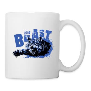 Bête loup - Mug blanc - blanc - Droite