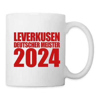 Leverkusen - Deutscher Meister 2024 - Tasse - Weiß - Rechts