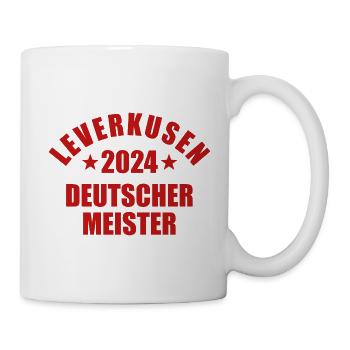 Leverkusen - Deutscher Meister 2024 - Tasse - Weiß - Rechts