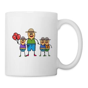 Cacahuète Papa Père Enfants Parent célibataire - Mug blanc - blanc - Droite