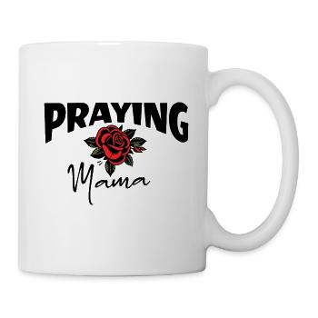 MOMLIFE praying Mama Mutterherz Mutterliebe Chefin - Tasse - Weiß - Rechts