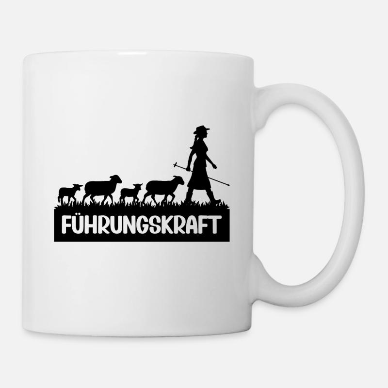 Führungskraft Schafe Hirtin Geschenkidee Lustig - Tasse - Weiß