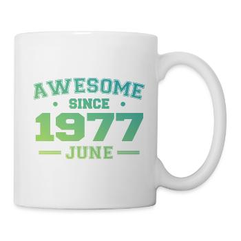 Juni 1977 Geburtstag Jahr 1977 Juni Geschenk 1977 - Tasse - Weiß - Rechts