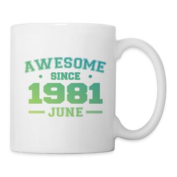 June 1981 Birthday Year 1981 June Gift 1981 - Mug - white - Right