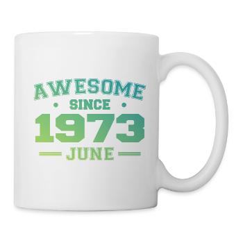Juni 1973 Geburtstagsjahr 1973 Juni Geschenk 1973 - Tasse - Weiß - Rechts