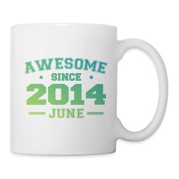 Juin 2014 Anniversaire Année 2014 Juin Cadeau 2014 - Mug blanc - blanc - Droite