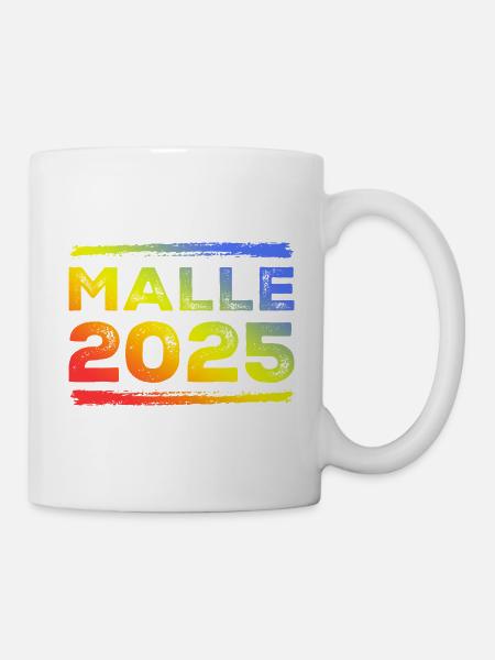 Malle 2025 Bunt - Tasse - Weiß