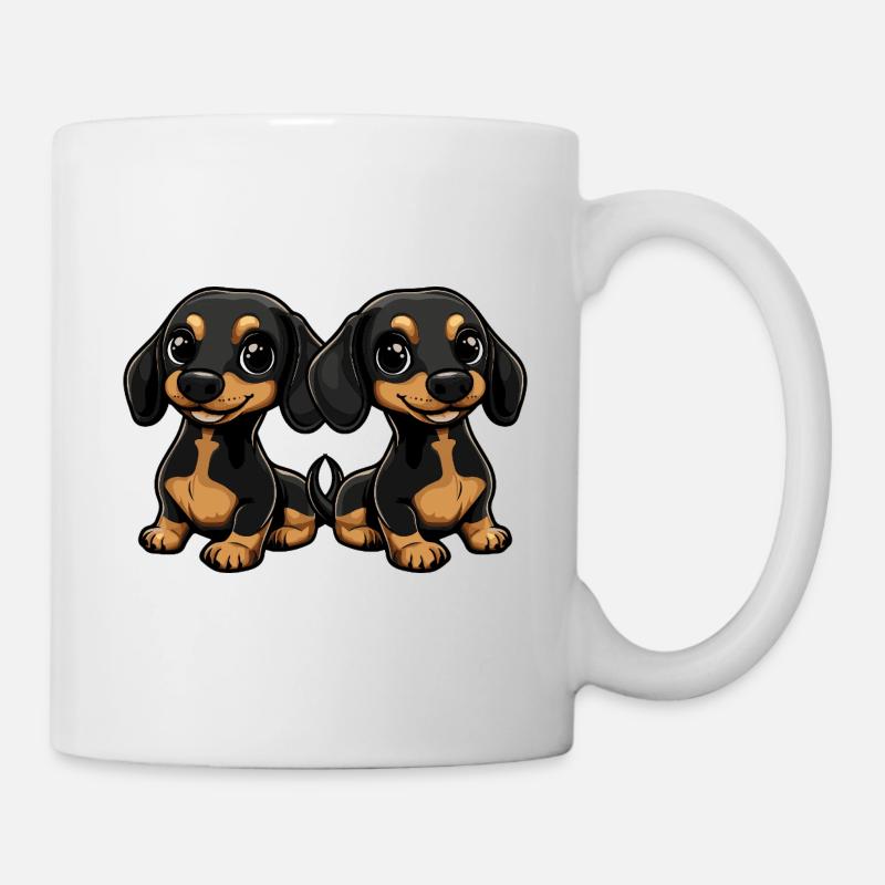 Dackel DachsHund Comic - Tasse - Weiß