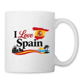I Love Spain – Spanish Symbols and Colours - Mug - white - Right