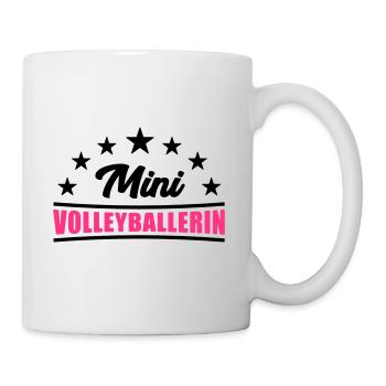 Volleyball Shirt - Mini Volleyballerin Shirt -Team - Tasse - Weiß - Rechts