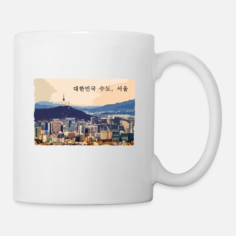 Séoul au coucher du soleil - Mug blanc - blanc