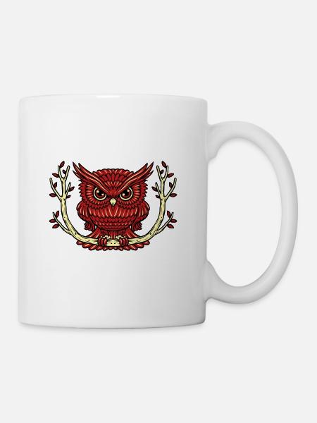 Die HuHuuu-hEule - Tasse - Weiß