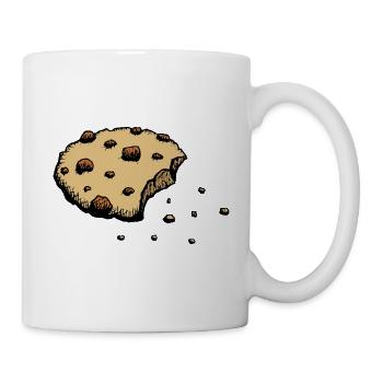 Cookie biscuit with crumbs nibbles pastry present - Mug - white - Right
