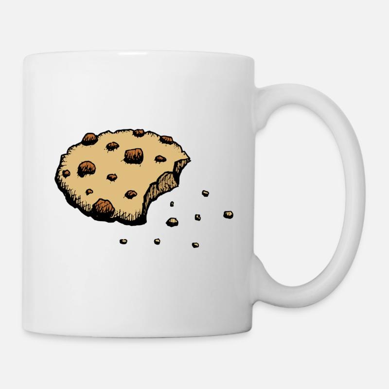 Cookie biscuit with crumbs nibbles pastry present - Mug - white