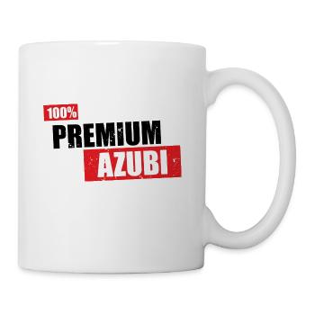 Azubi Premium - lustiges Geschenk 100 Prozent - Tasse - Weiß - Rechts