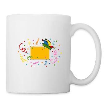 Fasching Fastnacht Karneval Ortsschild Narrenkappe - Tasse - Weiß - Rechts
