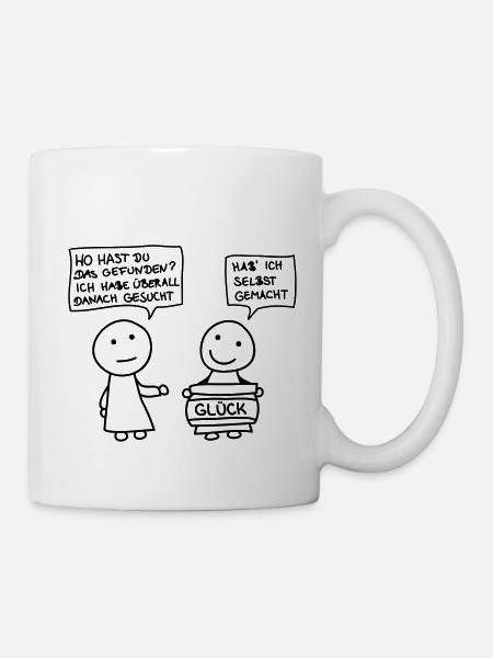 Auf der Suche nach dem Glück - Tasse - Weiß